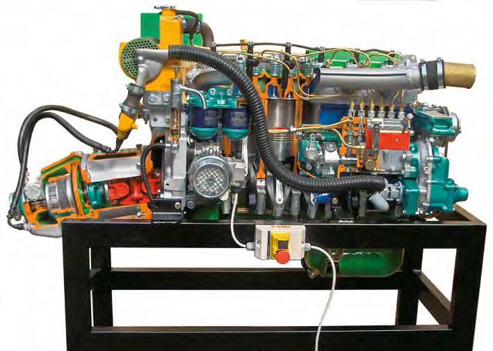 VB 7940 VB 7940E MARINE INBOARD DIESEL ENGINE WITH INVERTER - 4/6 CYLINDERS (on stand with wheels) - electrical Main technical specifications: 4 cylinders in line engine or 6 cylinders in line engine