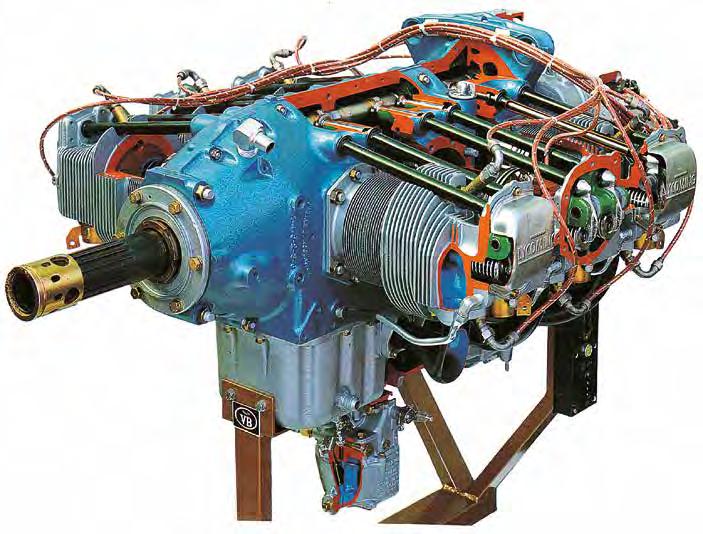 VB 9260 VB 9260E OPPOSED-PISTON ENGINE (on stand with wheels) - electrical Main technical specifications: Lycoming/Piaggio/Continental 4/6-opposed cylinders engine Air cooling system Gear