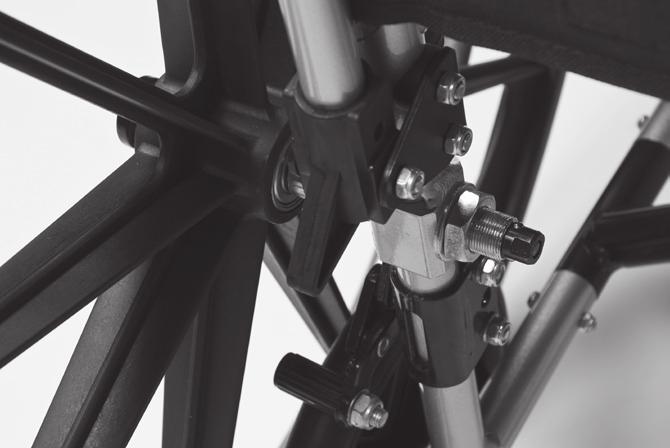 The rear wheel locks are for attendant use with the 24" wheels removed. The front wheel locks are for user operation only with the 24" wheels installed.