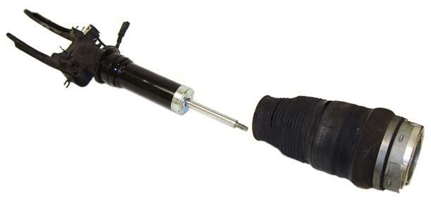 4. REMOVE AIR SPRING ASSEMBLY FROM THE SHOCK. REMOVE THE LOWER SHOCK O-RING AND DISCARD.