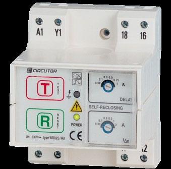 Earth leakage protection and self-reclosing Earth leakage relay + contactor WRU RA Earth leakage relay with built-in transformer Description Self-reclosing electronic earth leakage protection relay