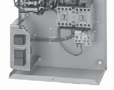 motor starter Uses two three-pole contactors with a single overload relay assembly.