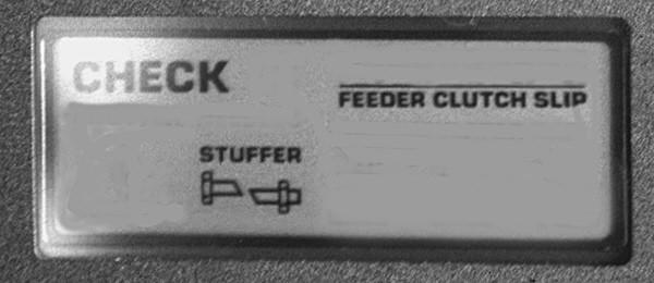 C01-1099 Feeder system Slip The feeder slip monitors the packer slip clutch and the pickup slip