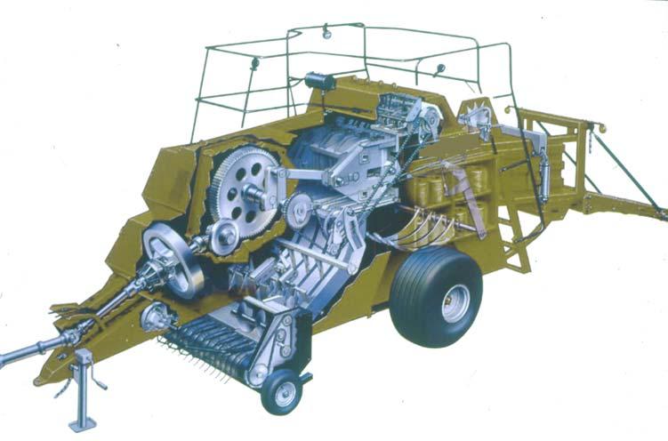 BALER DRIVES Drive System The drive system of the Challenger balers is designed for simplicity and long life. The massive gearbox, at the heart of the drive system, drives the plunger directly.