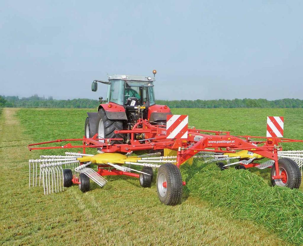 EUROTOP 771 A / 881 A Hydraulic-adjustable centre delivery rakes with variable working width Centre delivery rakes are well-known for their uniform, airy swath placement.
