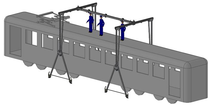 BAS GA N T RY CR A NE T Y PE H External trolley Swivel console with hook for transportation Central beam Internal