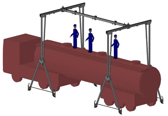 transportation BAS100-200 (protective) l beam 4,0 KSB - protection for 2 people at the same time (external trolley).