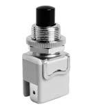 1200 series Momentary pushbutton switches - round plunger Solder lug/quick-connect terminals - screw terminals Single pole configurations Approved models : see following pages Panel cut-out : Ø 12,2