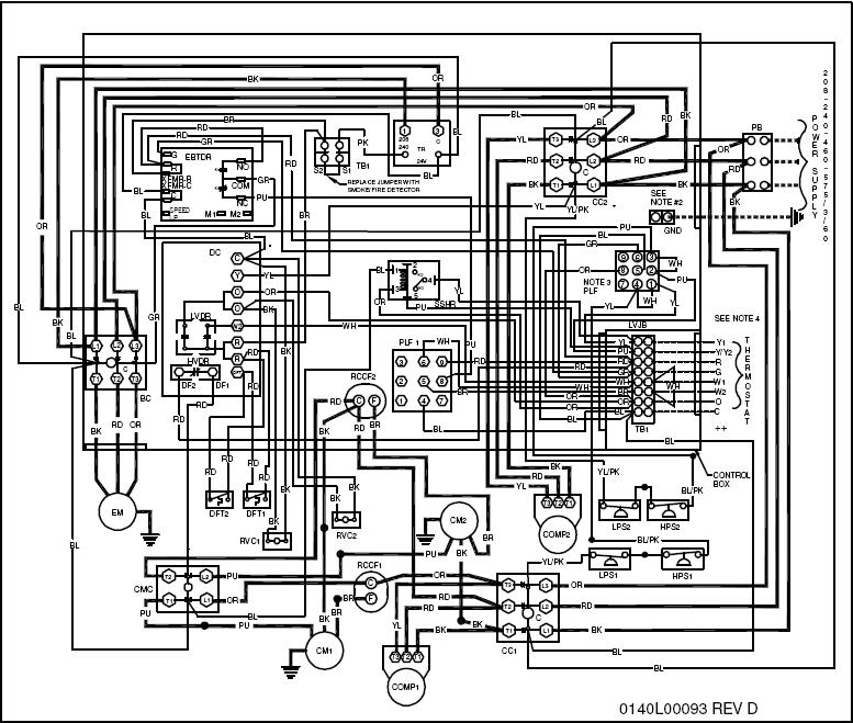 WIRING DIAGRAM CPH090/120***B*** (THREE-PHASE/ 460V/ 575V BELT DRIVE) Wiring is subject to change. Always refer to the wiring diagram on the unit for the most up-to-date wiring.