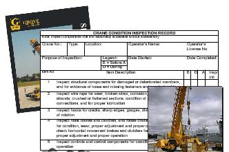 RECORDS AND REQUIREMENTS BEFORE THE LOAD TEST Before starting the load test, the load test director should research the crane history file and examine the previous condition inspection, test, and