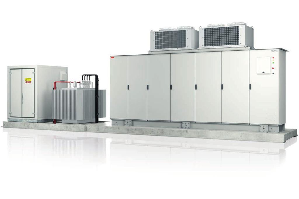 ABB medium voltage kit ULTRA-MVK 780 to 3110 kw Central inverter solutions String inverter solutions Control and monitoring solutions Life cycle services ULTRA-MVK is the new packaged solution