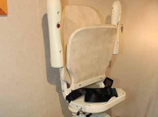 On your arrival at the top you can use your manual swivel lever or keep hold of your control (if powered-swivel) to swivel your chair on