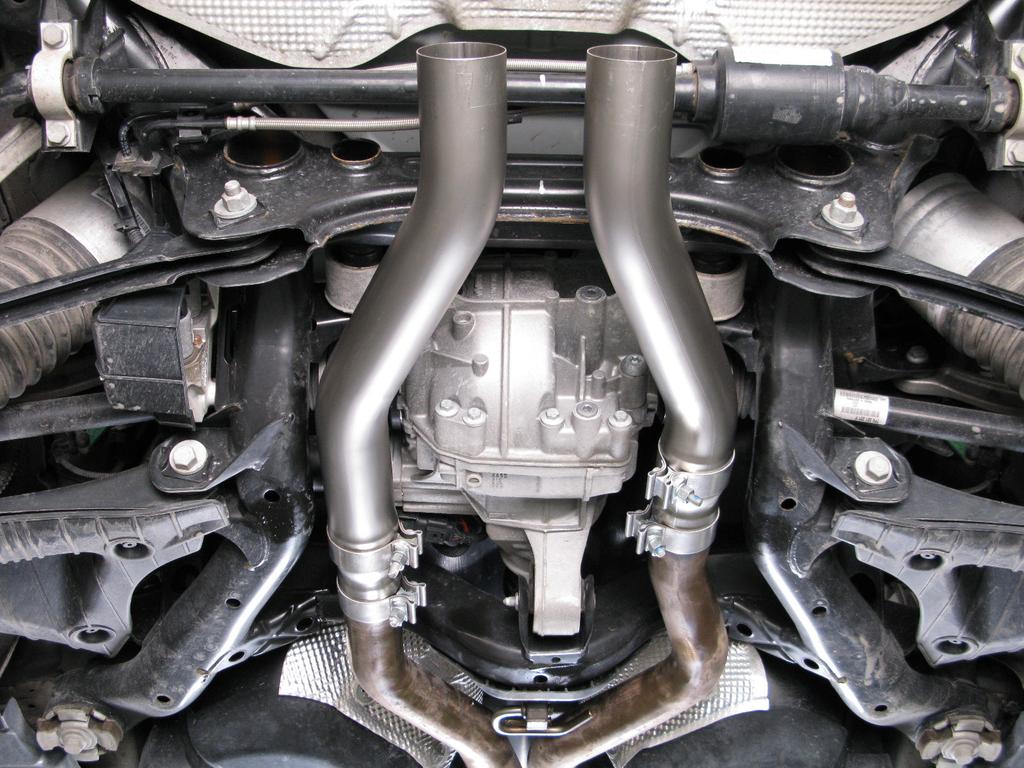 3. Slide the muffler link pipes all the way onto the stock middle