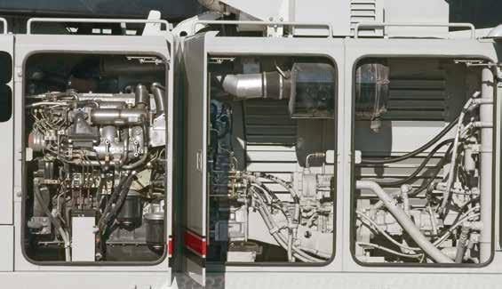 Excellent access for all routine engine and hydraulic maintenance ection features heavy duty