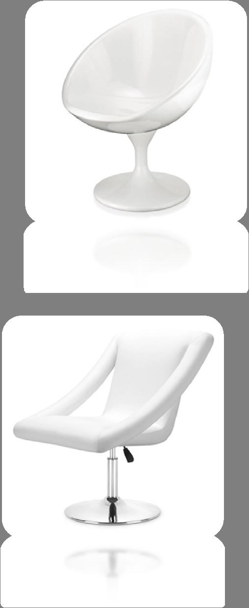 Model Number PB-ZM-103202 Creative modern design, the Pearl Scoop Chair is made with a sturdy molded fiberglass seat and swivel base that offers 360 degree rotation.