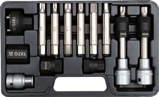 www.yato-professional.com Combined sockets for alternator Combined sockets for alternator 2.5 mm 0 mm 22 22 /2 (2.7 mm): M0, HBS, 33T, L = 0 mm; CrV; HRC 40-44; /2 (2.
