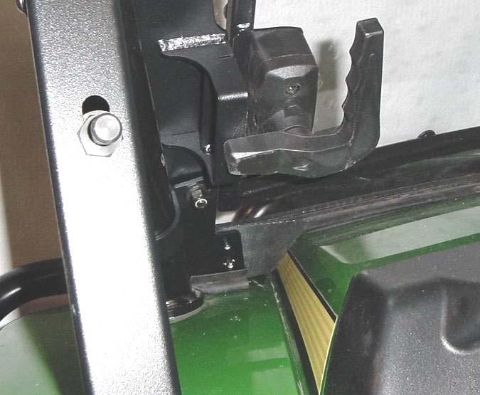 Rotate the handle into the narrow fitted opening when windshield ventilation is desired. 3.4 Per fig. 3.4, with assistance, install one gas shock per side of the vehicle as shown.