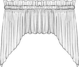 Top Treatment Winchester Rod Mounted Valance STANDARD FEATURES Rod pocket tapered valance. Specify face width.