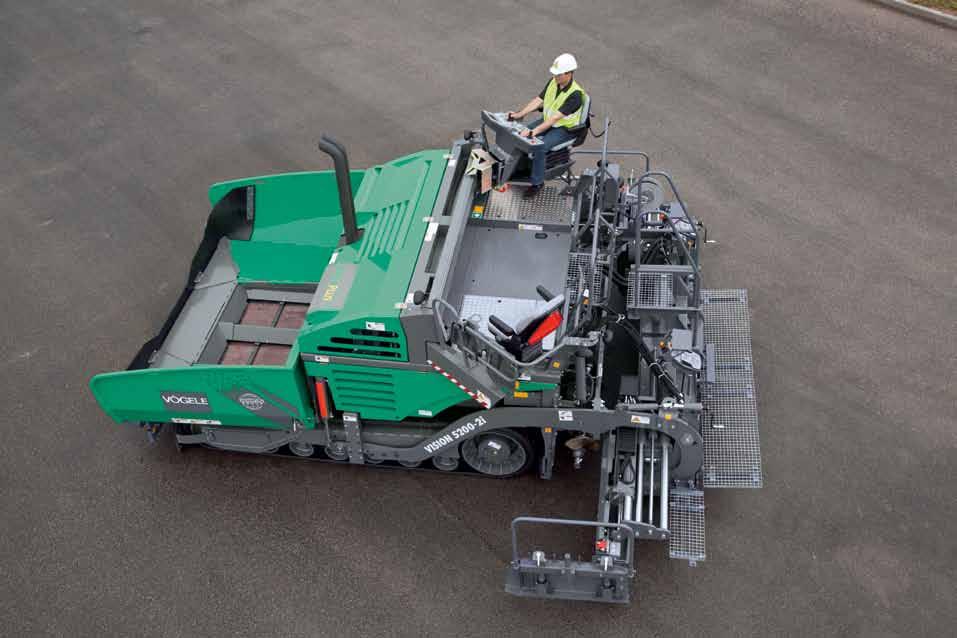 It allows the paver operator to easily monitor the paver s material feed.