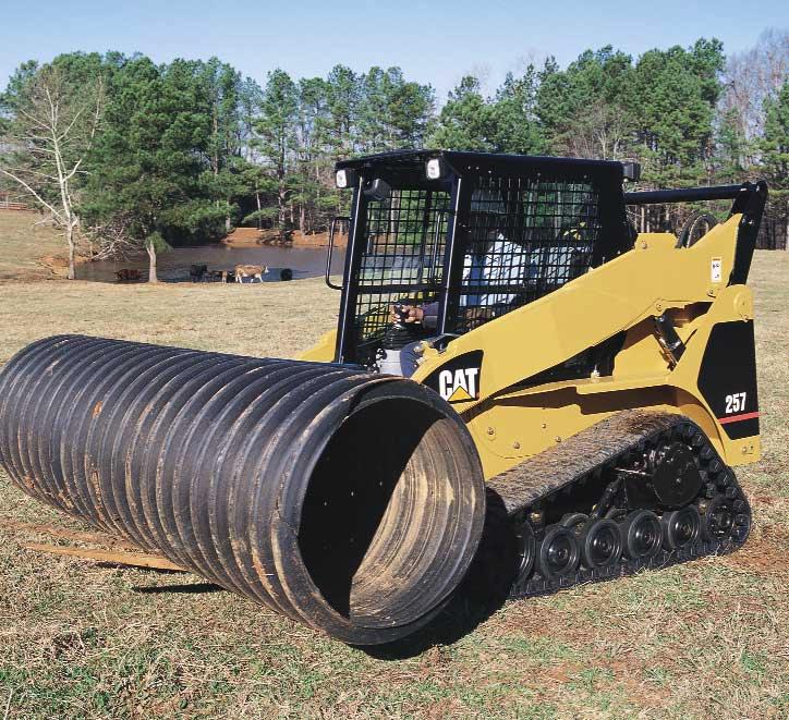 Unique Rubber Track Undercarriage with Suspension Provides exceptional flotation, traction and stability with minimal pressure on the ground.