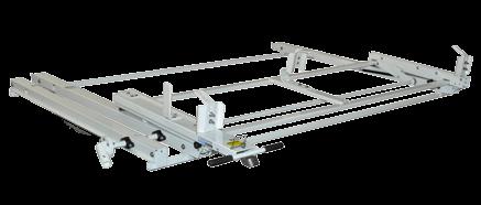 Two handed operation is required to release the ladder for safer loading and unloading. Ladder clamps securely hold the ladder for transportation.