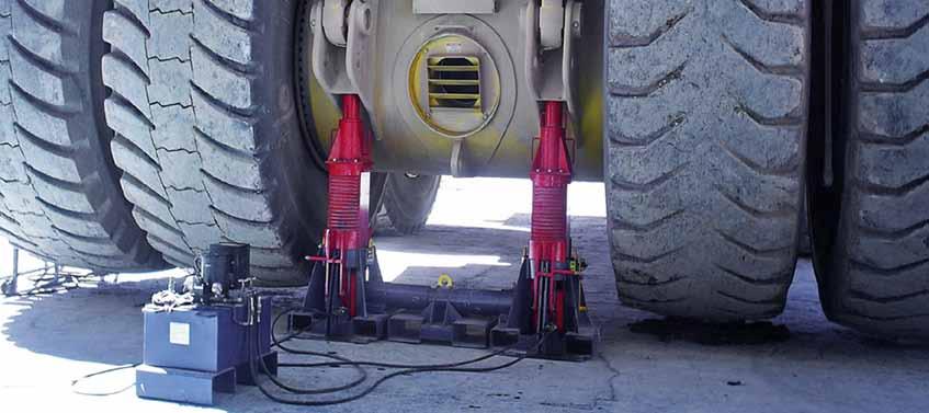 Jack Stands Jack Stands (Single and Twin) The Trilift Jack stands are a versatile, heavy duty, self-locking system for lifting and supporting large earthmoving equipment such as dozers and trucks.
