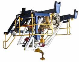 The hoist frame has been designed to allow placement on the truck chassis using the workshop overhead crane.