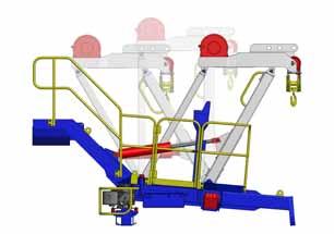 handrails and non-slip platforms provide a safe, stable working area for maintenance staff Hedweld have developed the Cat 795 Generator Hoist to give the