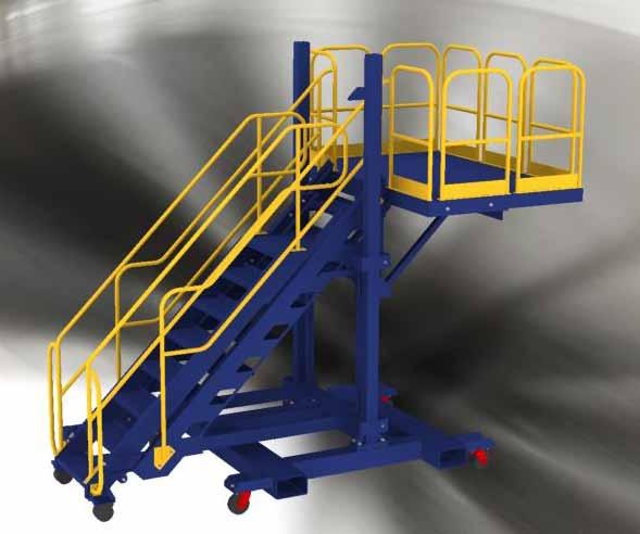 Truck Access Platform This platform has been designed to provide maintenance access to haul trucks within the earthmoving workshop.