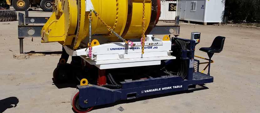 Variable Work Tables VWT 15 The Trilift Variable Work Table 15 has been designed and manufactured to provide the versatility to safely handle a range of components on large earthmoving trucks which