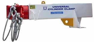 TL02006) The Trilift Universal Cylinder Clamp when used in conjunction with the Trilift Multijig 15 is designed to assist with the safe and efficient handling of large hydraulic cylinders, including
