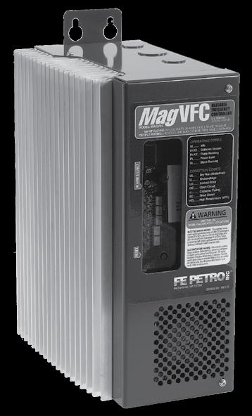 The MagVFC detects and displays these system conditions: Dry tank (initiates an immediate pump shut-down). Continuous pump run. Low incoming voltage. Pump motor failure. Short circuit detection.