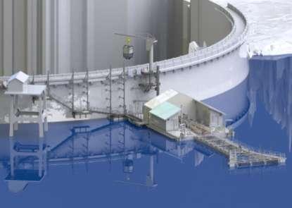 Nets will keep fish from entering the turbines Fish will be transported and