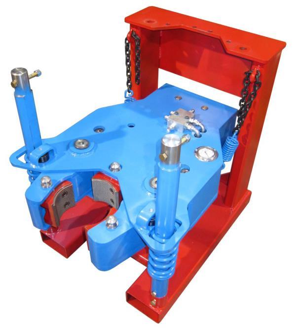 5-1/2 Casing Tong (01F05C) Description: Hydraulic powered casing tong, 2 speed, with 2 jaw biting system, built in spring hanger, leveling system, door safety interlock and adjustable relief valve
