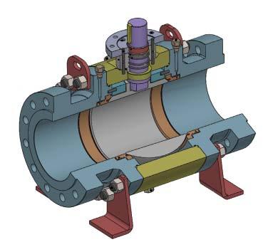 ANTI-BLOWOUT STEM DESIGN AND STEM SEAL A positively retained anti-blowout stem is standard on all SPX FLOW ball valves. This feature allows the top works to be removed with the valve under pressure.