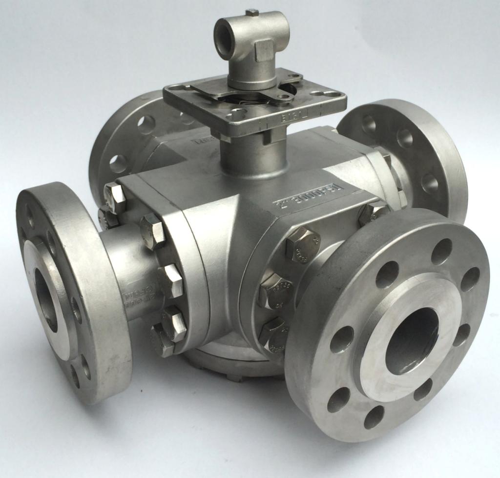 Item 53F 3/ Way High Pressure Ball Valve ASME600, 900 & 0 : /"" ZIPSON'S 53F, 3600 psi, 3/ way high performance flanged ball valve was designed for the high pressure industrial pipe line.