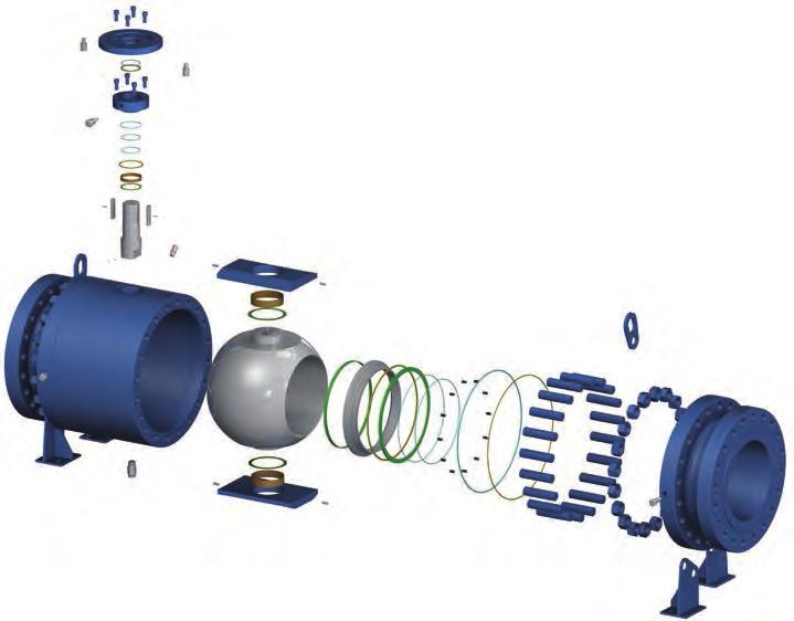 BS Series Ball Valve (6") & above Material Specifications Material Specifications BS Series Ball Valve (6") & above Item Part Body 2 Cap Ball 4 Seat Assembly(5+6) 5 Seat Insert 6 Seat Retainer 7 Stem