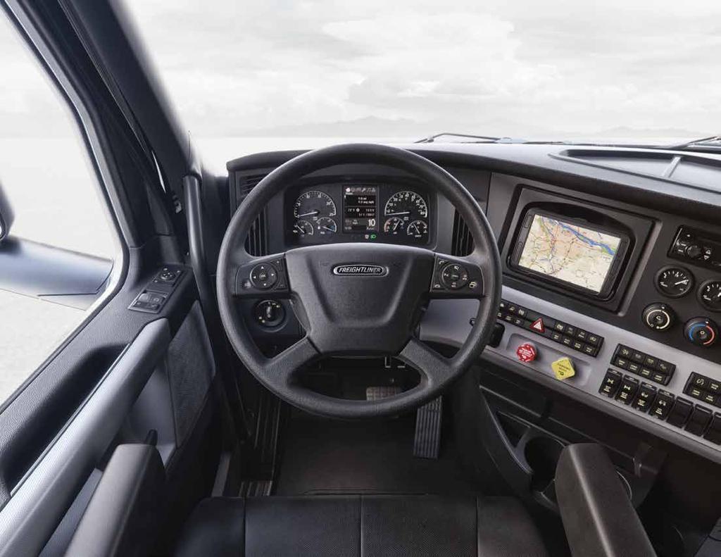 DRIVER COCKPIT SHOWN IN SLATE GRAY AND