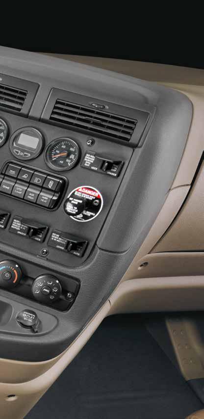 CASCADIA SETS THE BENCHMARK FOR INTUITIVE CONTROLS. You re looking at one of the most efficient and comfortable environments ever developed for professional drivers.