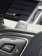 Driver and passenger front door sill tread plates add style to the vehicle and protect the sill trim from scuffs and scrapes.