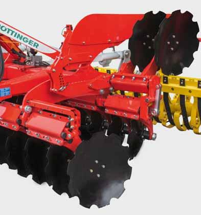 Convenient adjustment Setting up for different soil conditions must be quick and straightforward. On the TERRADISC compact disc harrow that s conveniently solved with hydraulic depth adjustment.