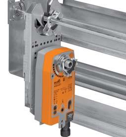 The anti-rotation plate enables the connected actuator to be rotated 90 for space saving applications.