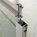 Concealed fixings CE EN 14428 Easy clean glass coating Quick fit assembly system Reversible Double Stainless Steel
