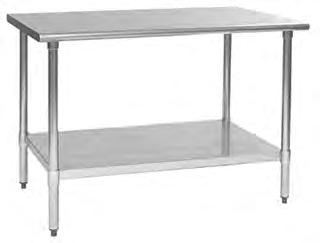TABLES Catalog Section 10 Worktables with Stainless Steel Flat Top & Galvanized Legs/Undershelf s EG10.40A For FLEX-MASTER overshelf kits, see page 171. For drawer kits, see page 177.