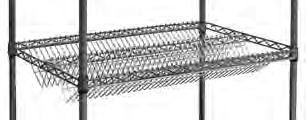 (610mm) 60 1524 QTR24601-V 239 QTR24601-S 269 QTR24603-V 234 QTR24603-S 265 Drop-In Drying Racks Wire rack hangs onto front, center and rear trusses of frame included.