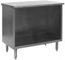 Catalog Section 10 SPEC-MASTER Enclosed Worktables with Flat Top EG10.30 (Patent #5,165,349) TABLES All-welded cabinet. Top mechanically polished to satin finish. Sound-deadened between top and frame.