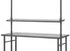 Racks are triple-bar type made of 3 16 x 2 (5 x 51mm), aluminum or type 304 stainless steel bars bolted together and fitted with one two-prong sliding hook per foot.