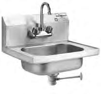 Cleanest sinks in the industry! Freight class is 85.0. SINKS All sinks are wall mountable. Deep-drawn seamless design. Positive drain, included on all models. All type 304 stainless steel.
