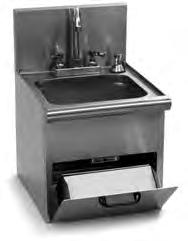 SINKS Catalog Section 20 Portable Hand Sinks see product announcements NEW EG8120 EG8132 PATENT PENDING DESIGN! Stainless steel top features box marine edge and rear backsplash.