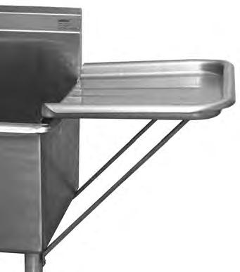 detachable drainboard Drainboards will not work on NSF utility sinks! (front-to-back) 16 gauge type 430 16 gauge type 304 x length (side-to-side) weight cu stainless steel stainless steel in. mm lbs.